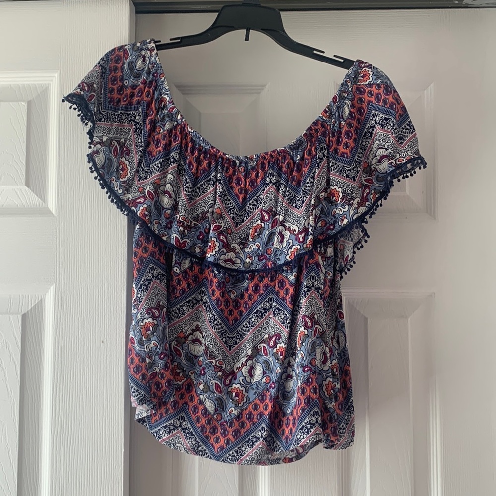 Floral off the shoulder top size medium